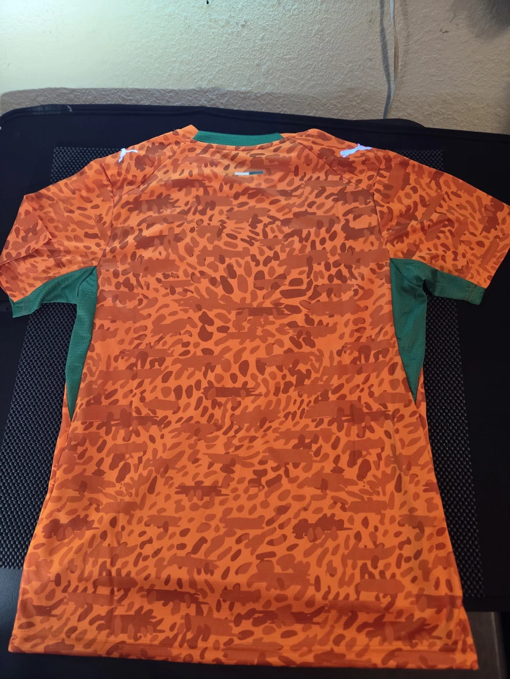 Puma Orange and Green Cote Divoire  Men's Soccer Jersey